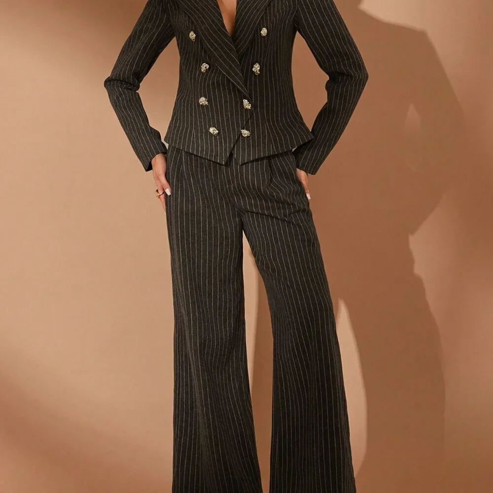 Olive Green Elegant Women's Suit Set